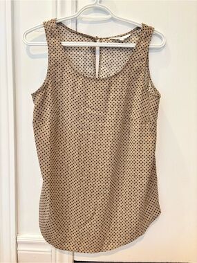 Cleo Beige Polka Dot Sleeveless Camisole